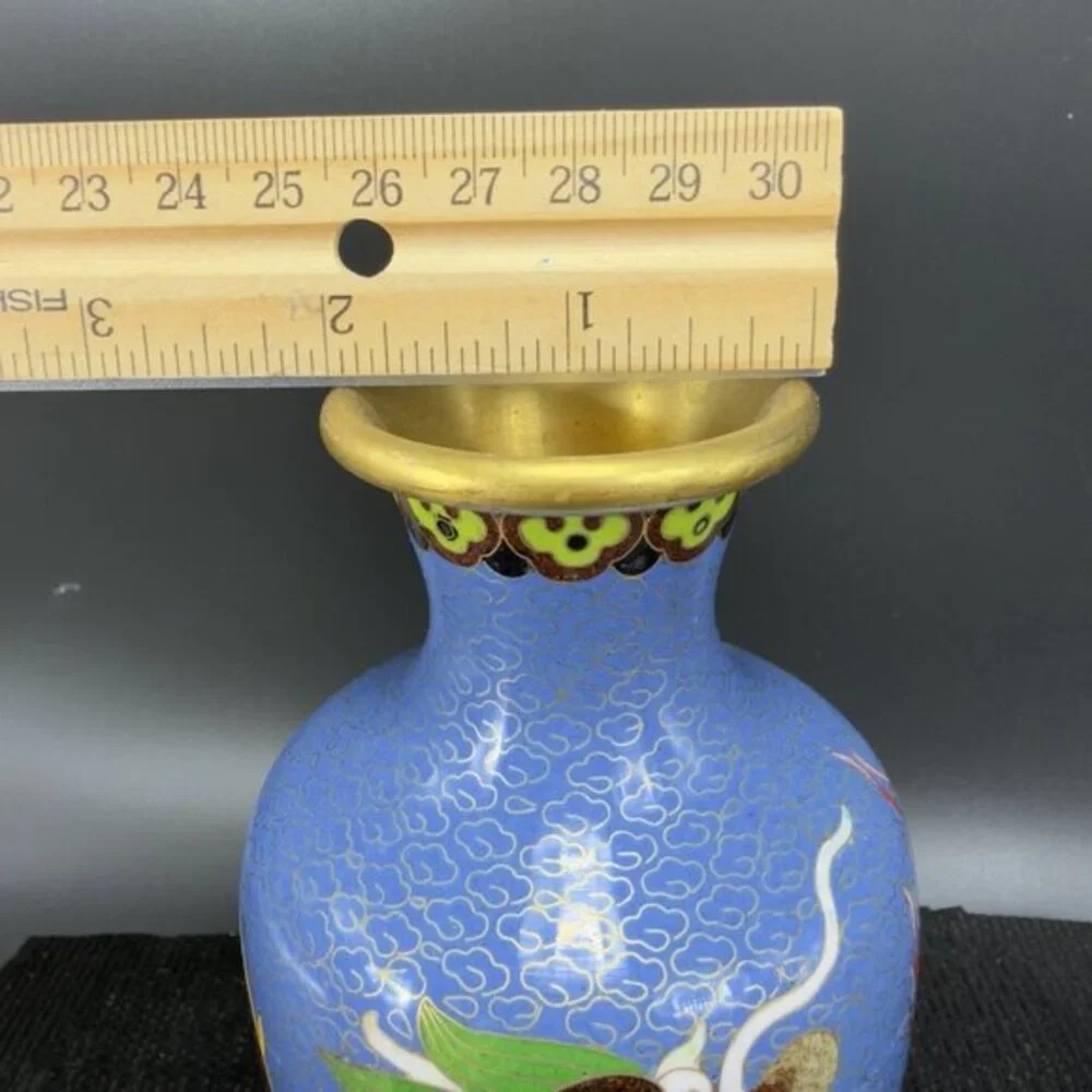 Chinese Cloisonne Enamel Metal Vase chinese cloisonne